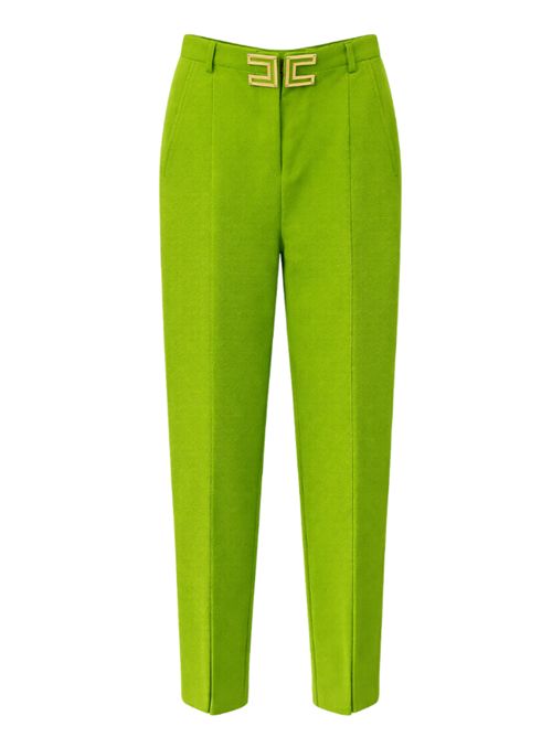 LOGO DETAILS TROUSERS ELISABETTA FRANCHI | PA16361E2EV3 aloe
